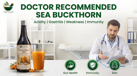Doctor recommended Sea Buckthorn juice for gut health, immunity, acidity and weakness – Srishti Wellness herbal health supplement