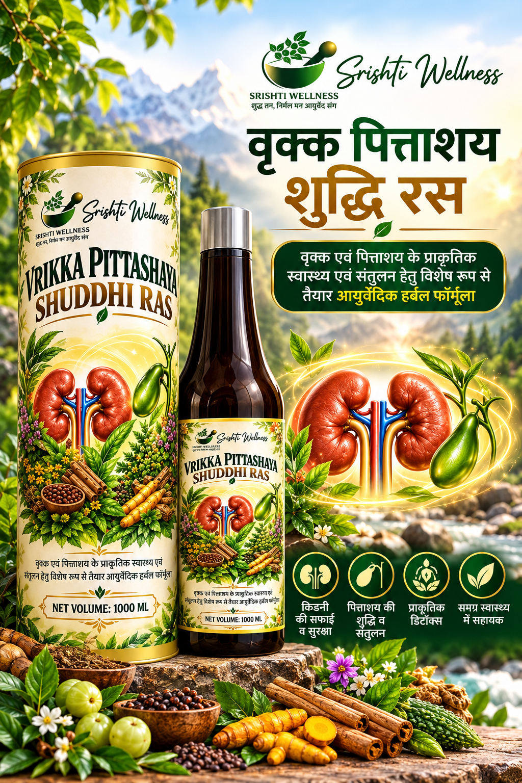 Vrikka Pittashaya Shuddhi Ras – Ayurvedic Kidney & Gallbladder Wellness Juice